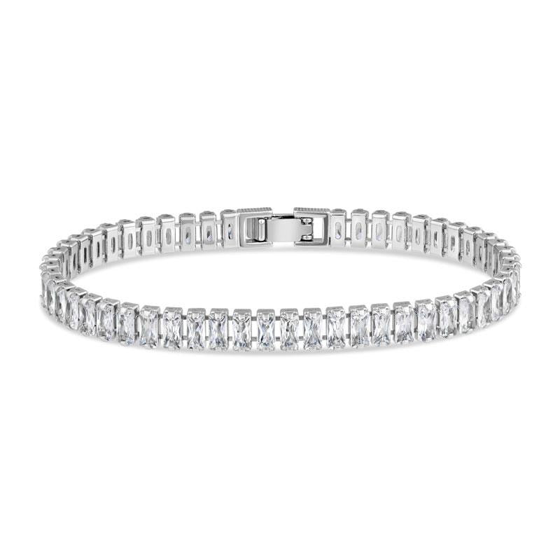 Classic silver tennis bracelet