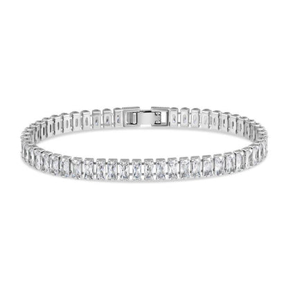 Classic silver tennis bracelet