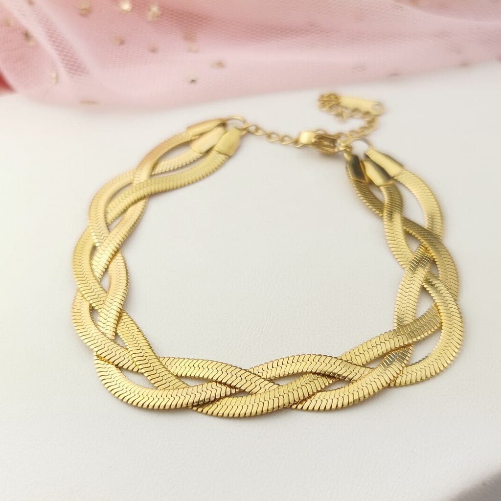Triple twist bracelet