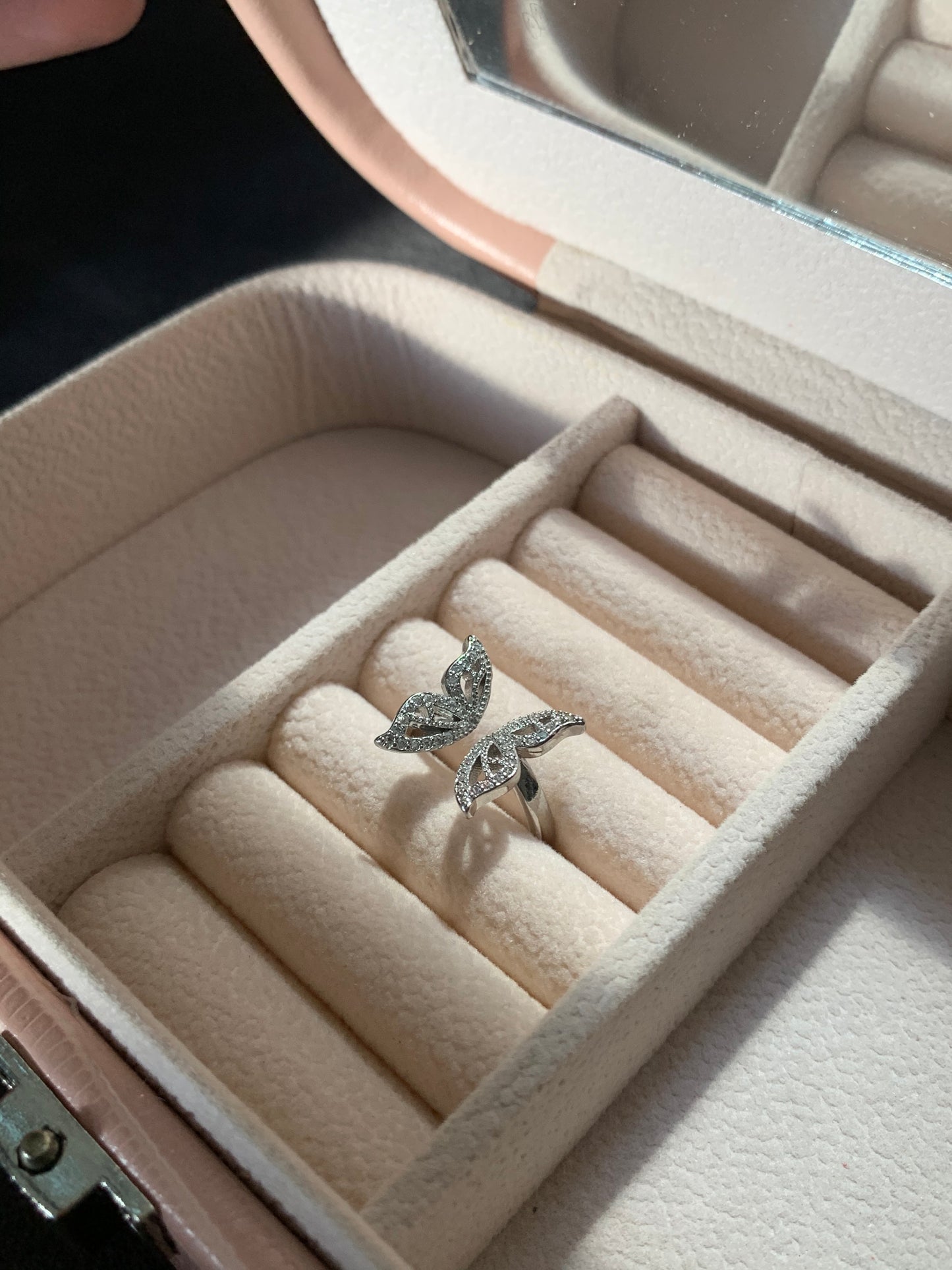 Butterfly ring in silver